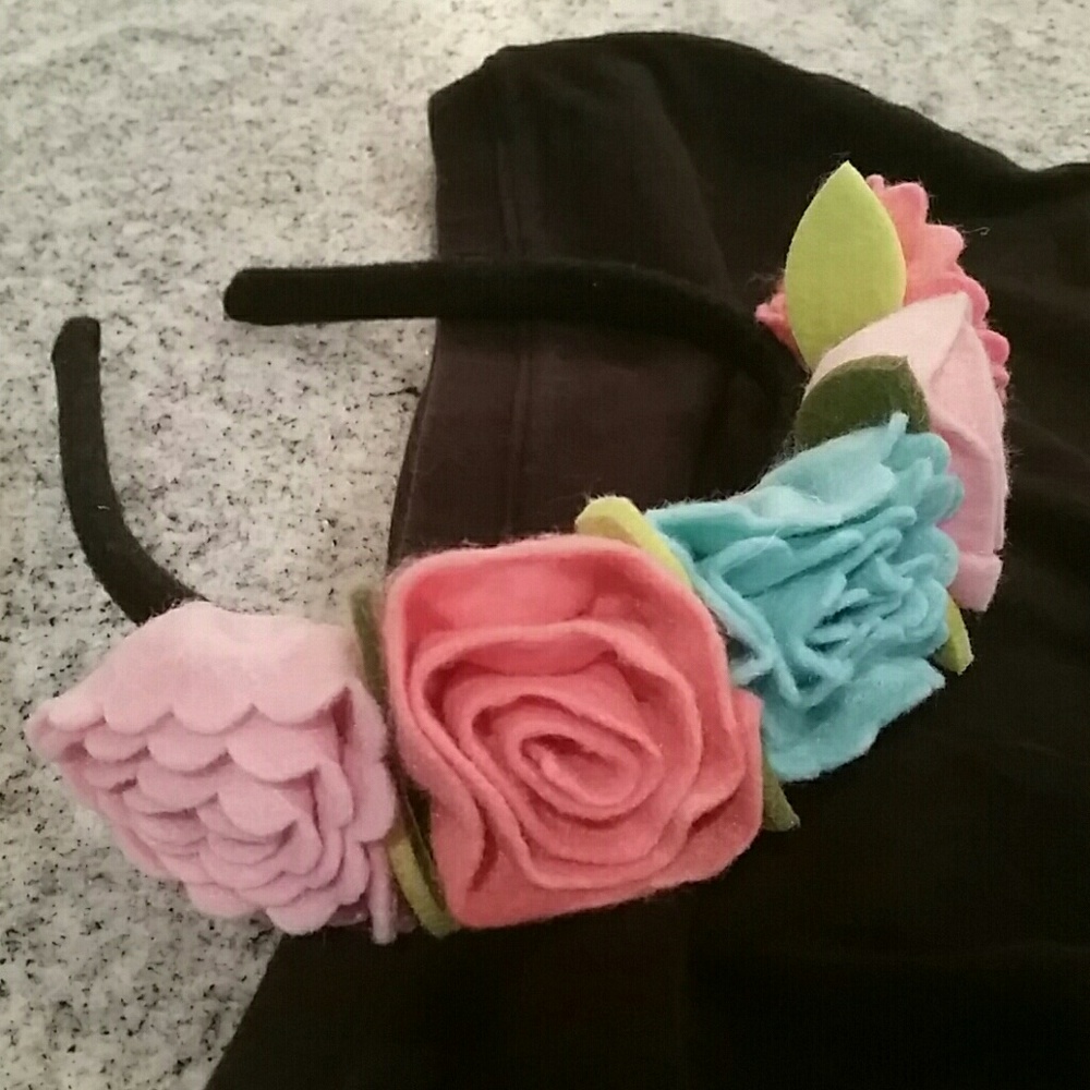 Festival Felt Embellished Floral Headband